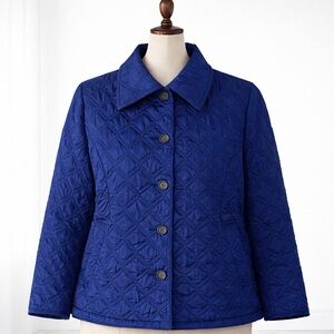Quilted Blue Jacket size medium petite